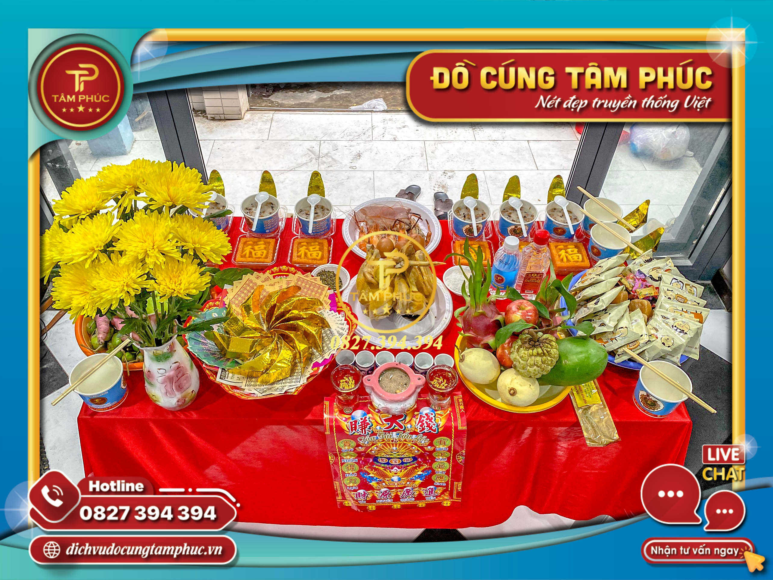 Mâm cúng mùng 2, 16 âm lịch.